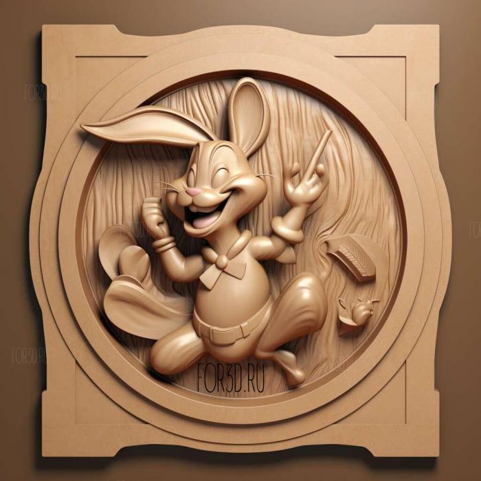 bugs bunny 2 stl model for CNC